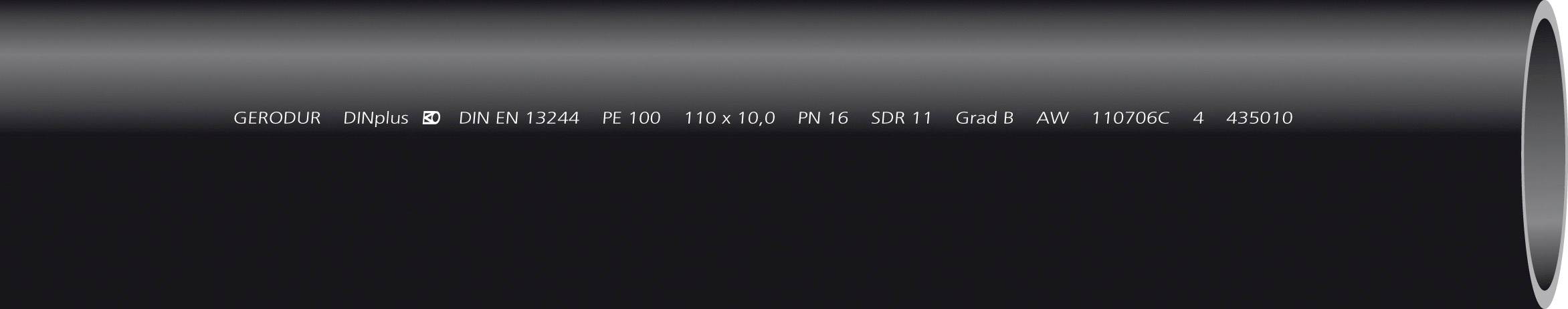 Druckrohre schwarz, PN 10